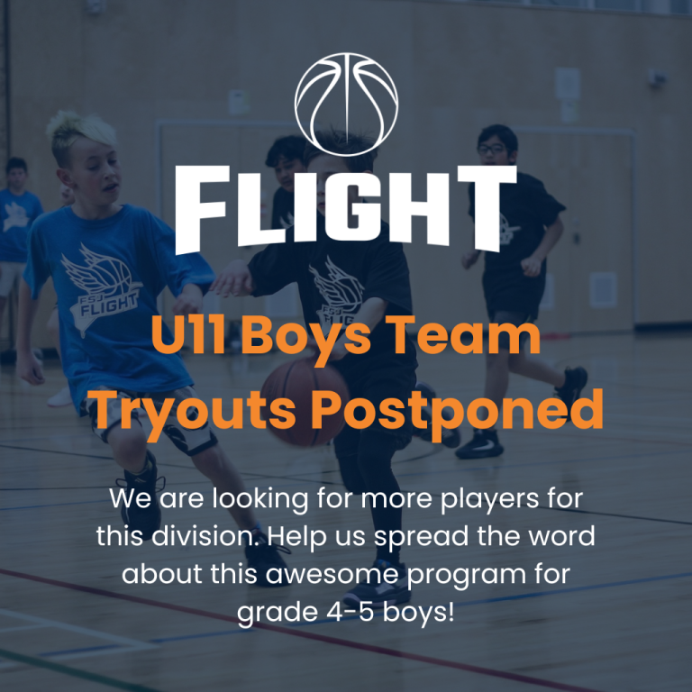 U11 Boys Team Tryouts Postponed